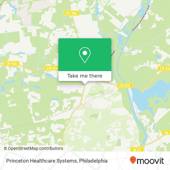 Princeton Healthcare Systems map