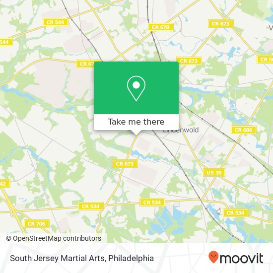 Mapa de South Jersey Martial Arts