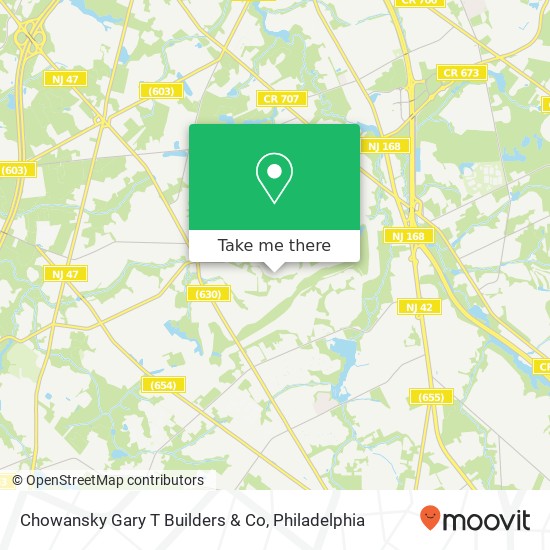 Mapa de Chowansky Gary T Builders & Co