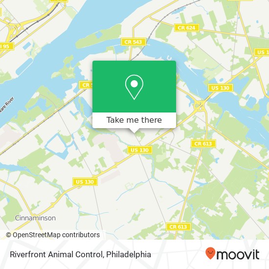 Mapa de Riverfront Animal Control