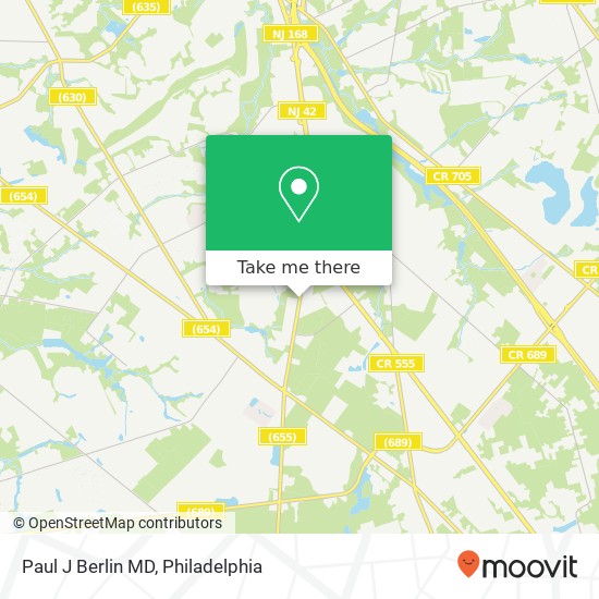 Paul J Berlin MD map