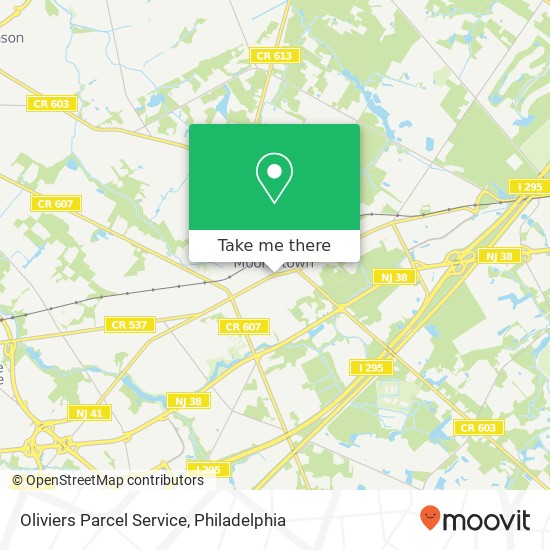 Oliviers Parcel Service map