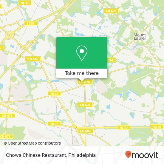 Mapa de Chows Chinese Restaurant