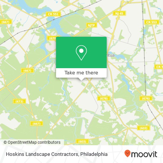 Hoskins Landscape Contractors map