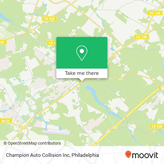Champion Auto Collision Inc map