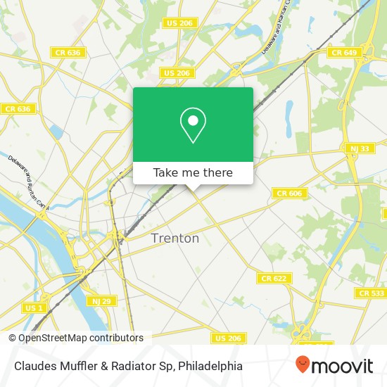 Claudes Muffler & Radiator Sp map