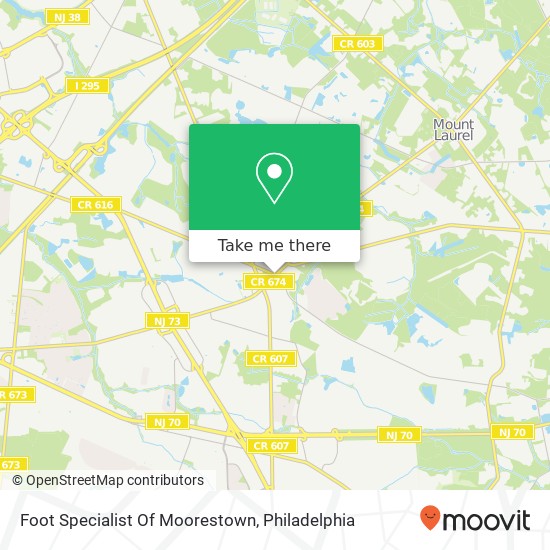 Foot Specialist Of Moorestown map