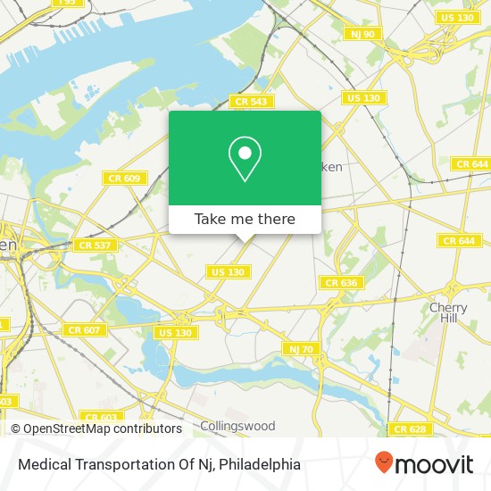 Medical Transportation Of Nj map