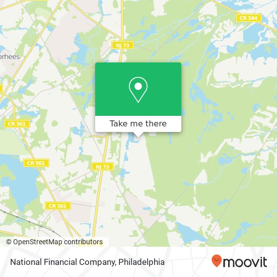 National Financial Company map
