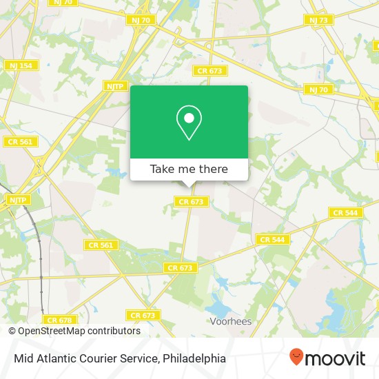 Mid Atlantic Courier Service map