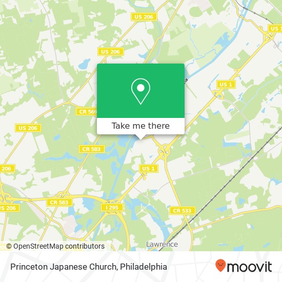Princeton Japanese Church map