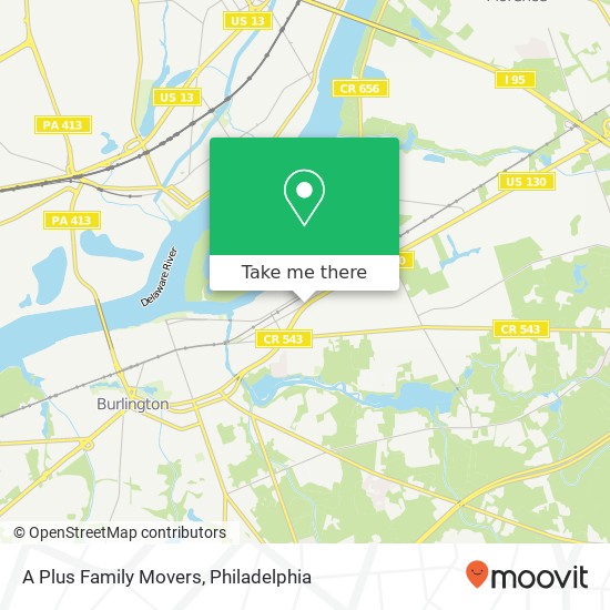 A Plus Family Movers map