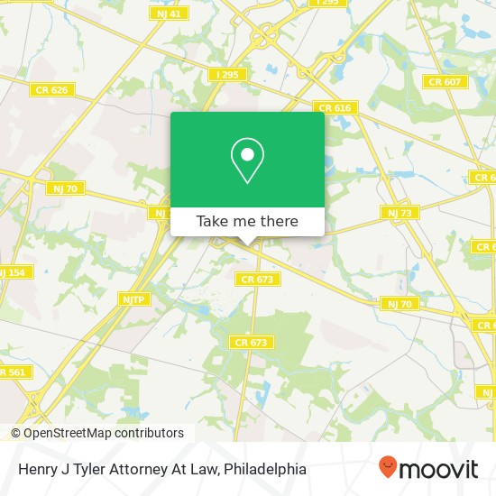 Henry J Tyler Attorney At Law map