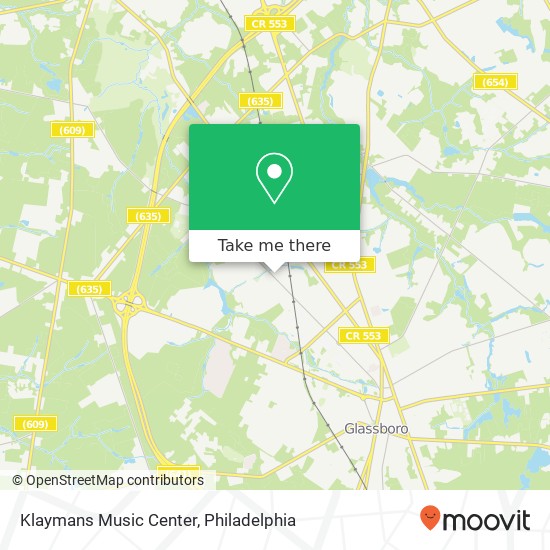 Klaymans Music Center map