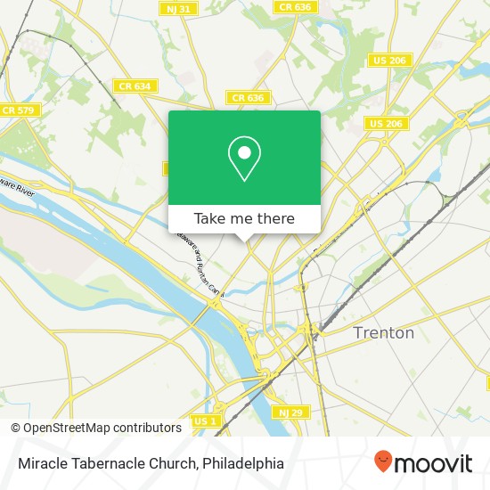 Mapa de Miracle Tabernacle Church