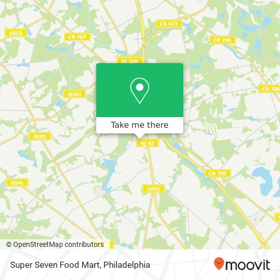 Super Seven Food Mart map