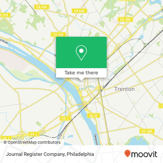 Journal Register Company map