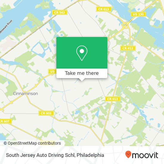 Mapa de South Jersey Auto Driving Schl