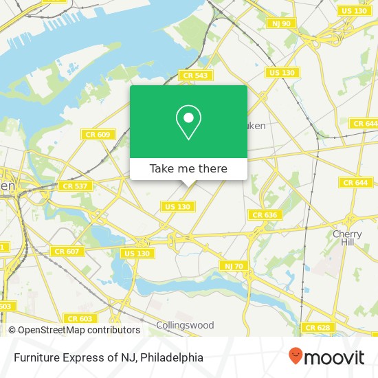 Mapa de Furniture Express of NJ