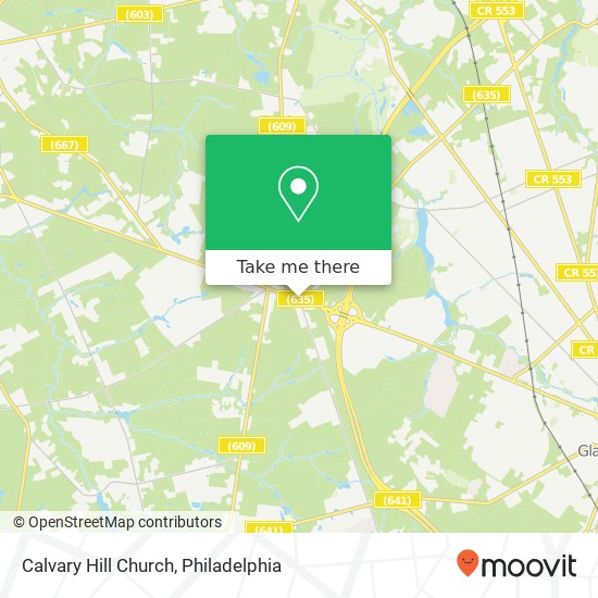 Calvary Hill Church map