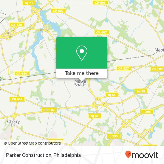 Parker Construction map