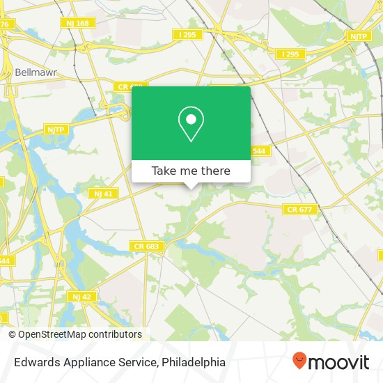 Edwards Appliance Service map