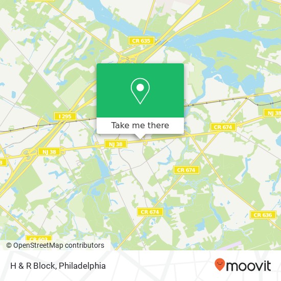 H & R Block map