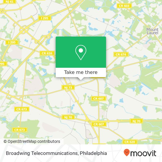 Mapa de Broadwing Telecommunications