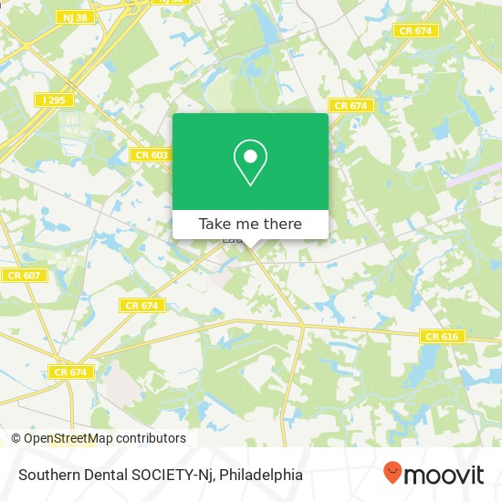 Mapa de Southern Dental SOCIETY-Nj