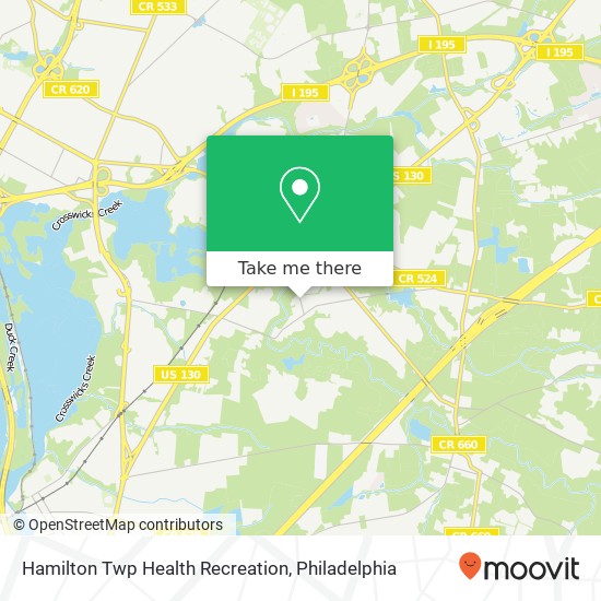Mapa de Hamilton Twp Health Recreation