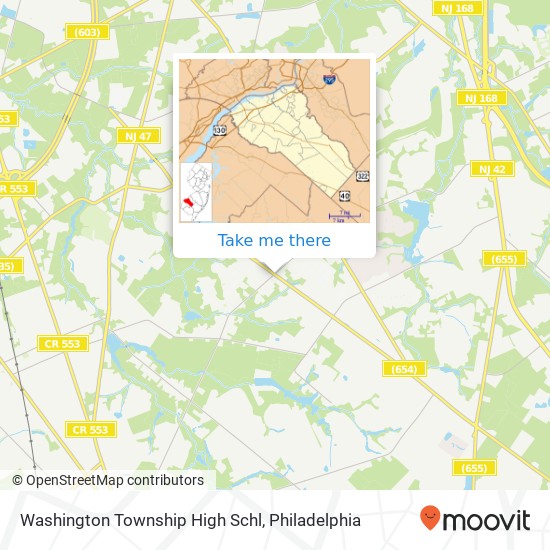 Washington Township High Schl map