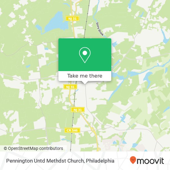 Mapa de Pennington Untd Methdst Church