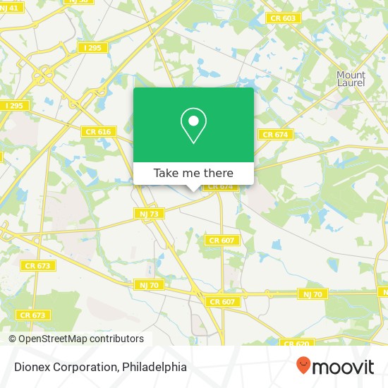 Mapa de Dionex Corporation