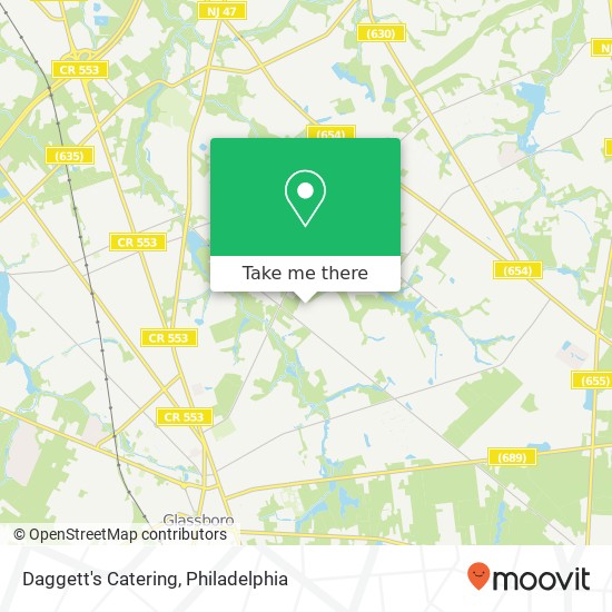Daggett's Catering map