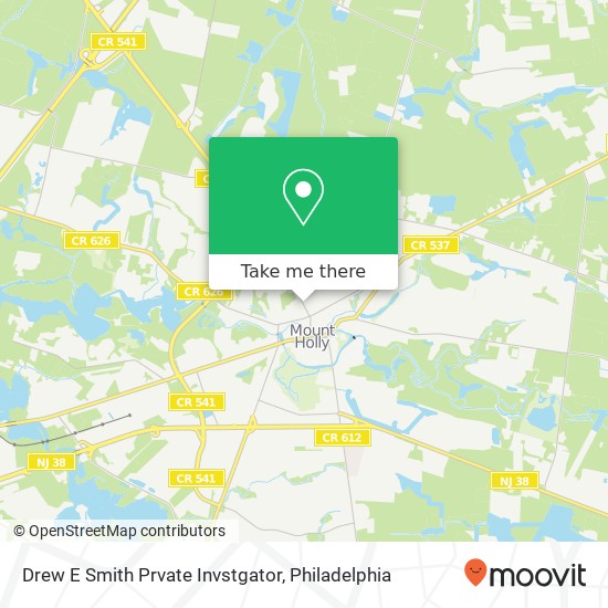 Drew E Smith Prvate Invstgator map