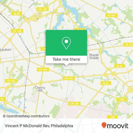 Mapa de Vincent P McDonald Rev