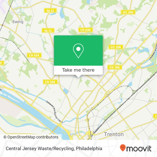 Central Jersey Waste/Recycling map