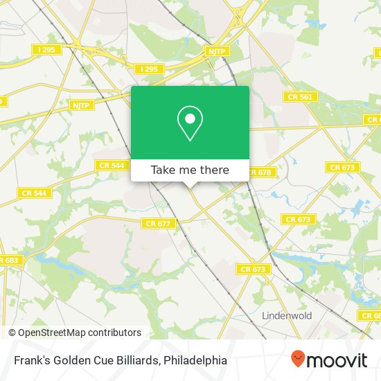 Frank's Golden Cue Billiards map
