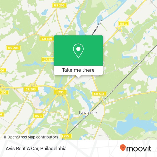 Avis Rent A Car map