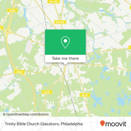 Trinity Bible Church Glassboro map