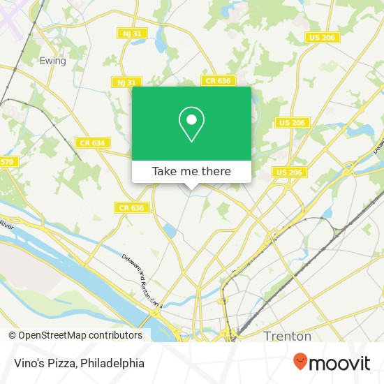 Vino's Pizza map