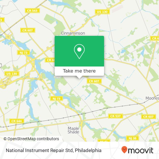 National Instrument Repair Std map