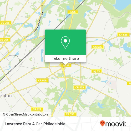 Lawrence Rent A Car map