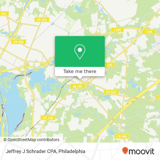 Mapa de Jeffrey J Schrader CPA