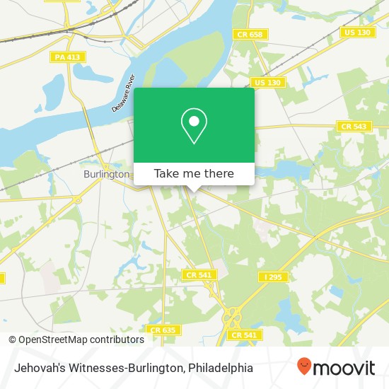 Jehovah's Witnesses-Burlington map
