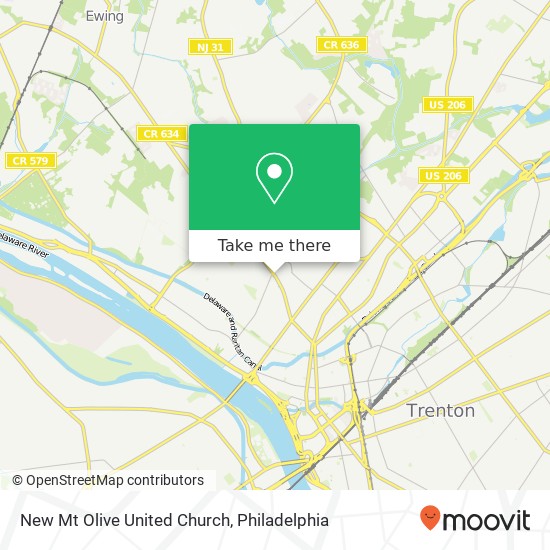 New Mt Olive United Church map