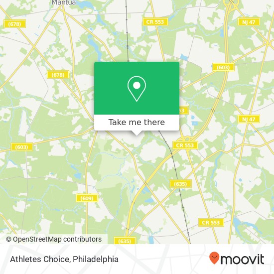 Mapa de Athletes Choice