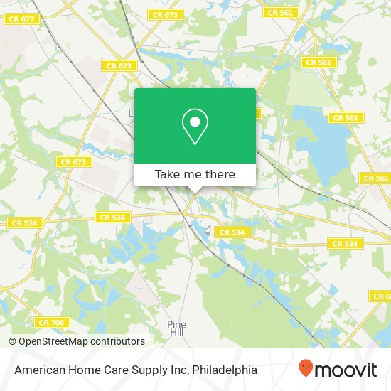 Mapa de American Home Care Supply Inc