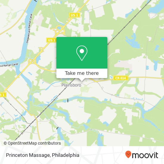 Princeton Massage map