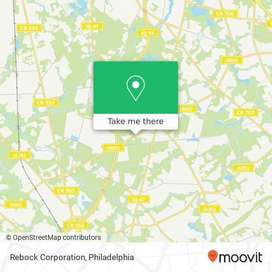 Mapa de Rebock Corporation